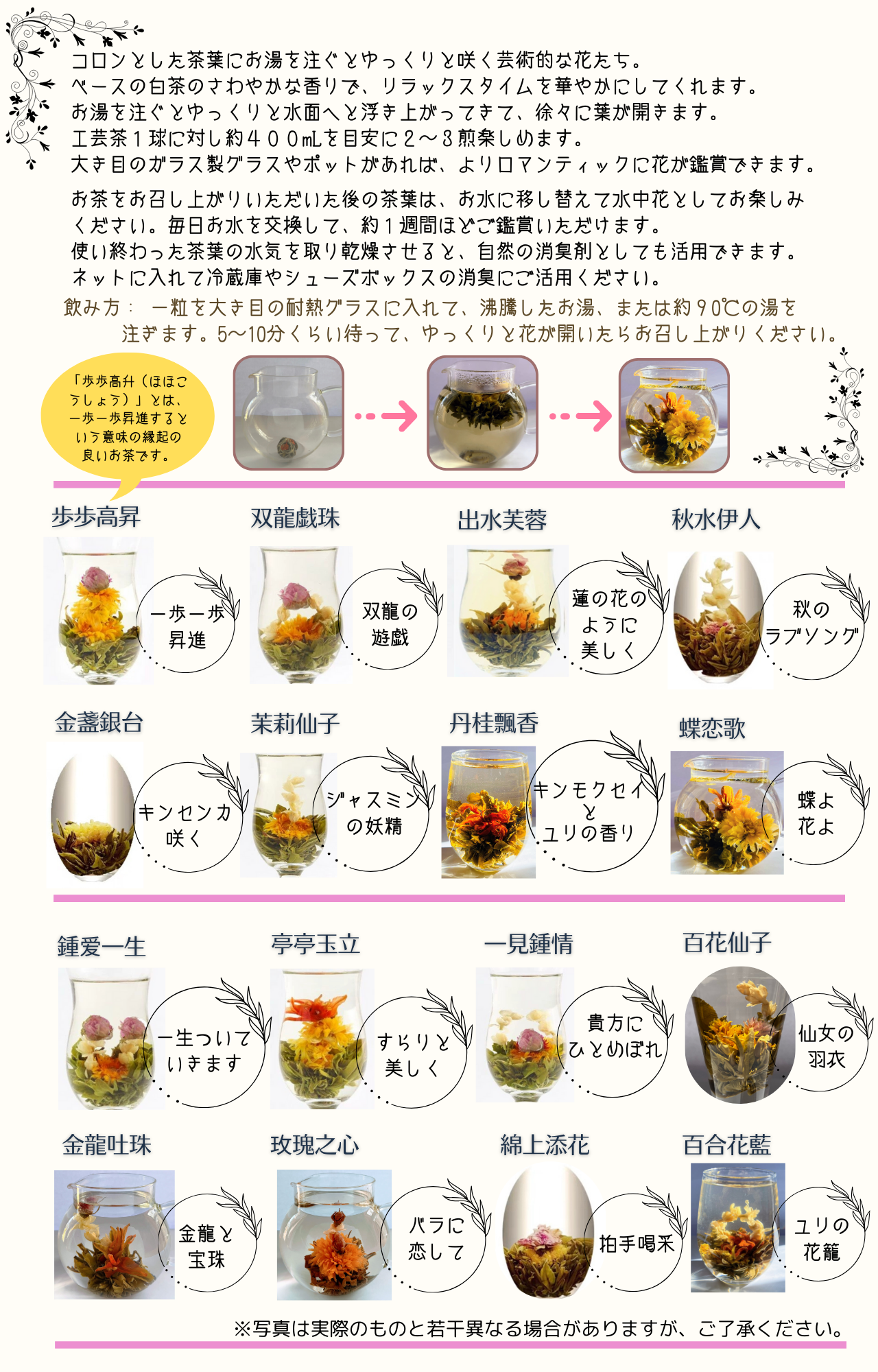 華咲く 工芸花茶 おまかせ6種類セット